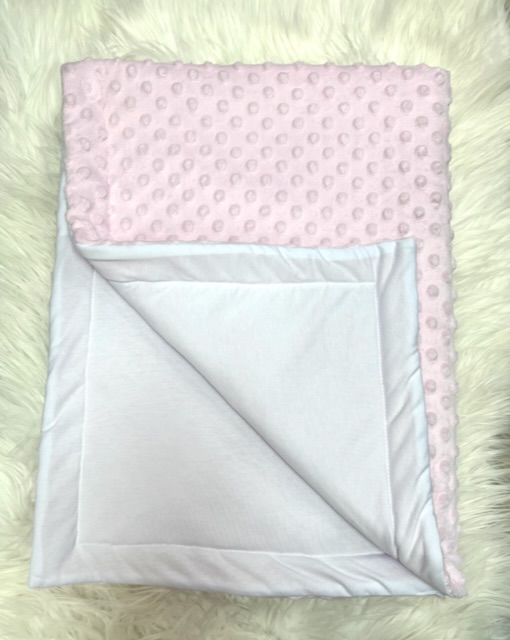 Minky pamuttal bélelt 130x170 cm-es takaró Rózsaszín színben